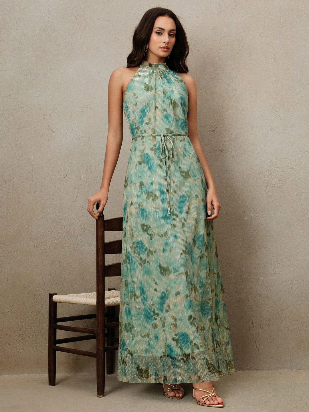 Floral Pleated Women&