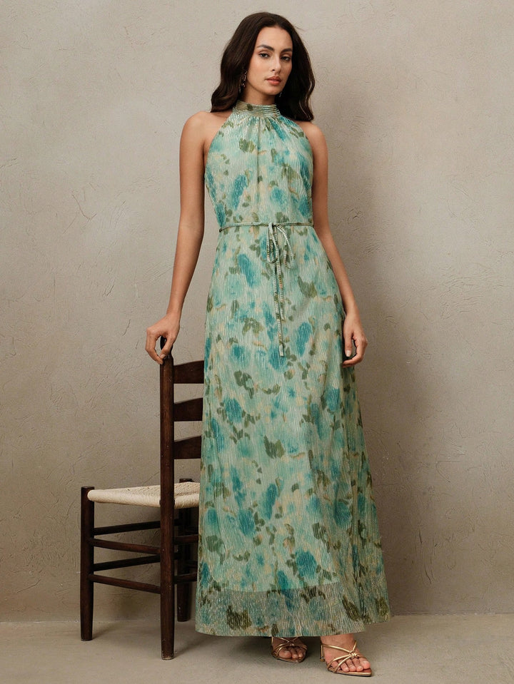 Floral Pleated Women&