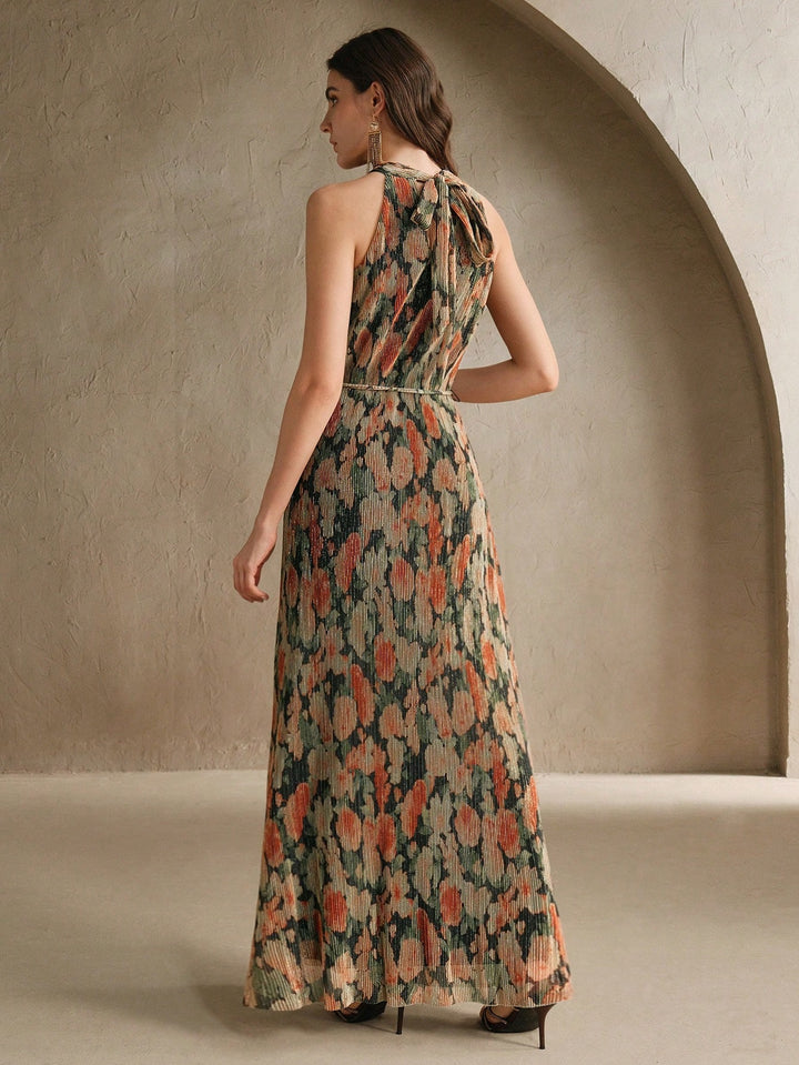 Floral Pleated Women&