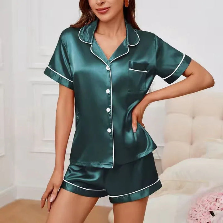 Short-Sleeve Satin Women&