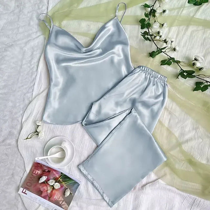 Spaghetti-Strap Satin Women&