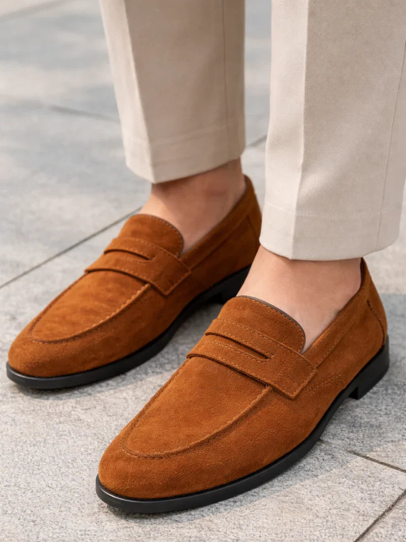Leichte Wildleder Fahrloafer Herren Slip-On Slipper