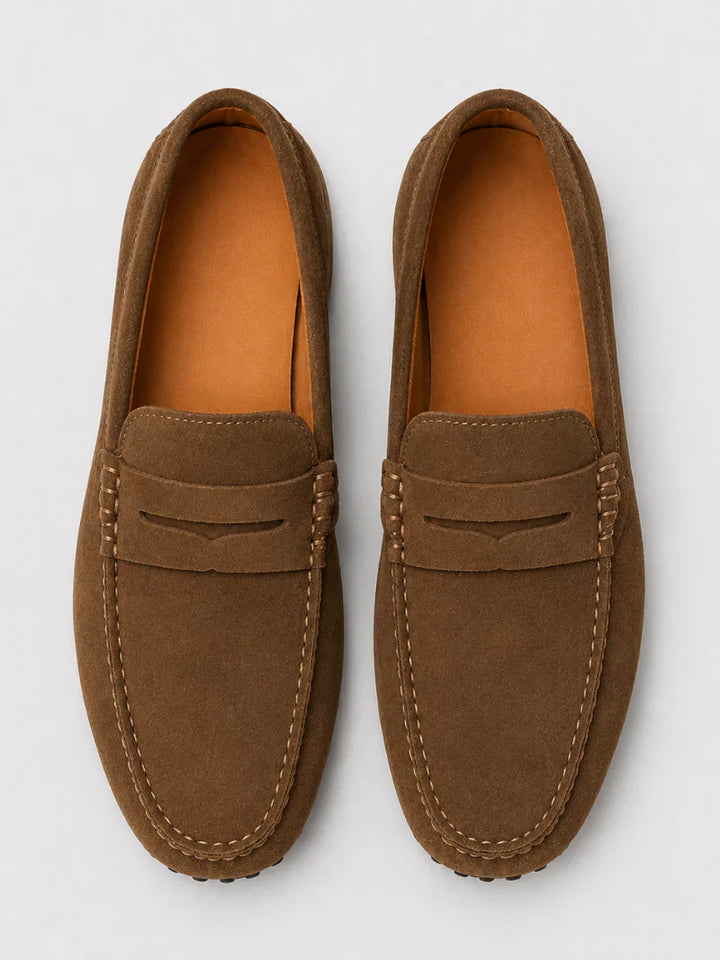 Klassische Wildleder Penny Loafer Herren Slip-On