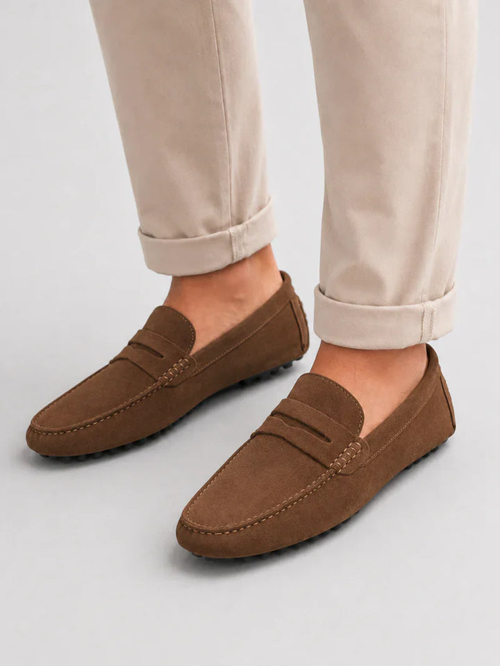 Klassische Wildleder Penny Loafer Herren Slip-On