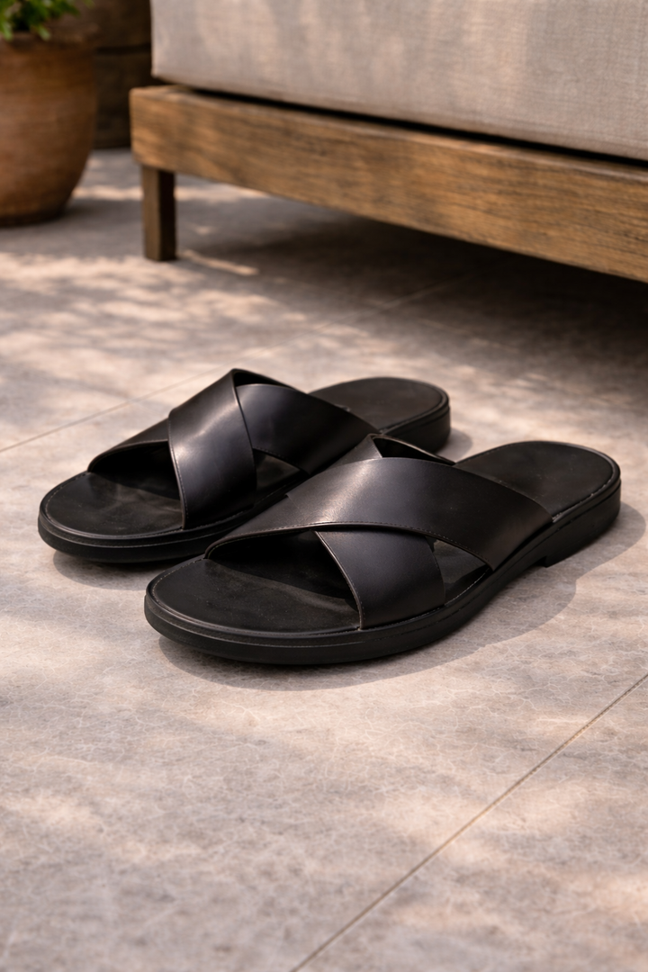 Leder Sandalen Herren Kreuzriemen Sommer Outdoor Schuhe