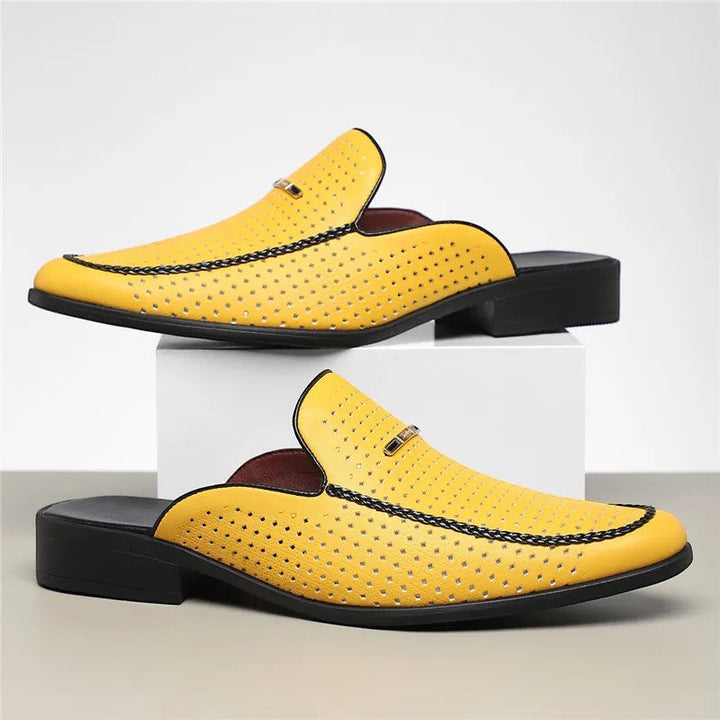 Gepolsterte Echtleder Slides Herren Sommer Sandalen