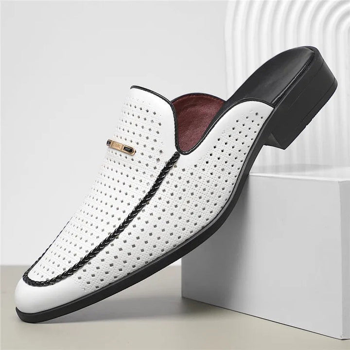 Gepolsterte Echtleder Slides Herren Sommer Sandalen