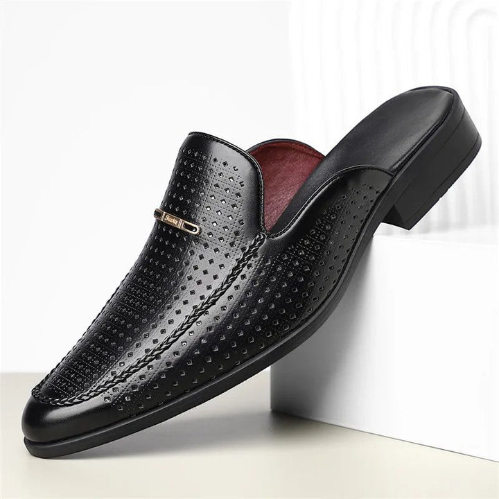 Gepolsterte Echtleder Slides Herren Sommer Sandalen