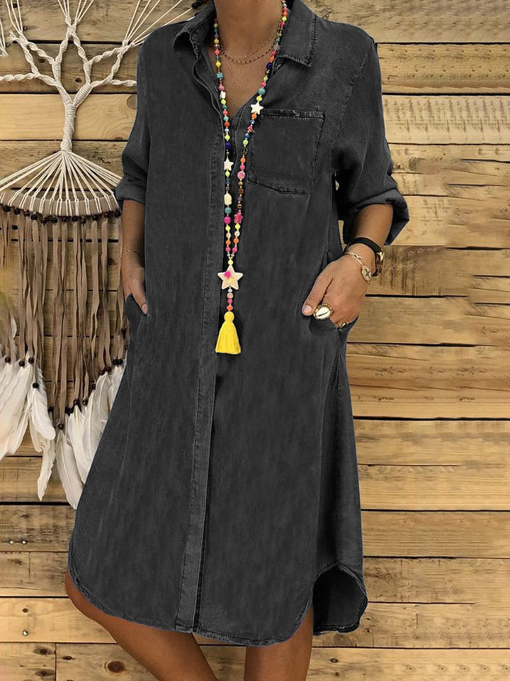 Zara Relaxed Fit Denim Shirt Dress | Women&