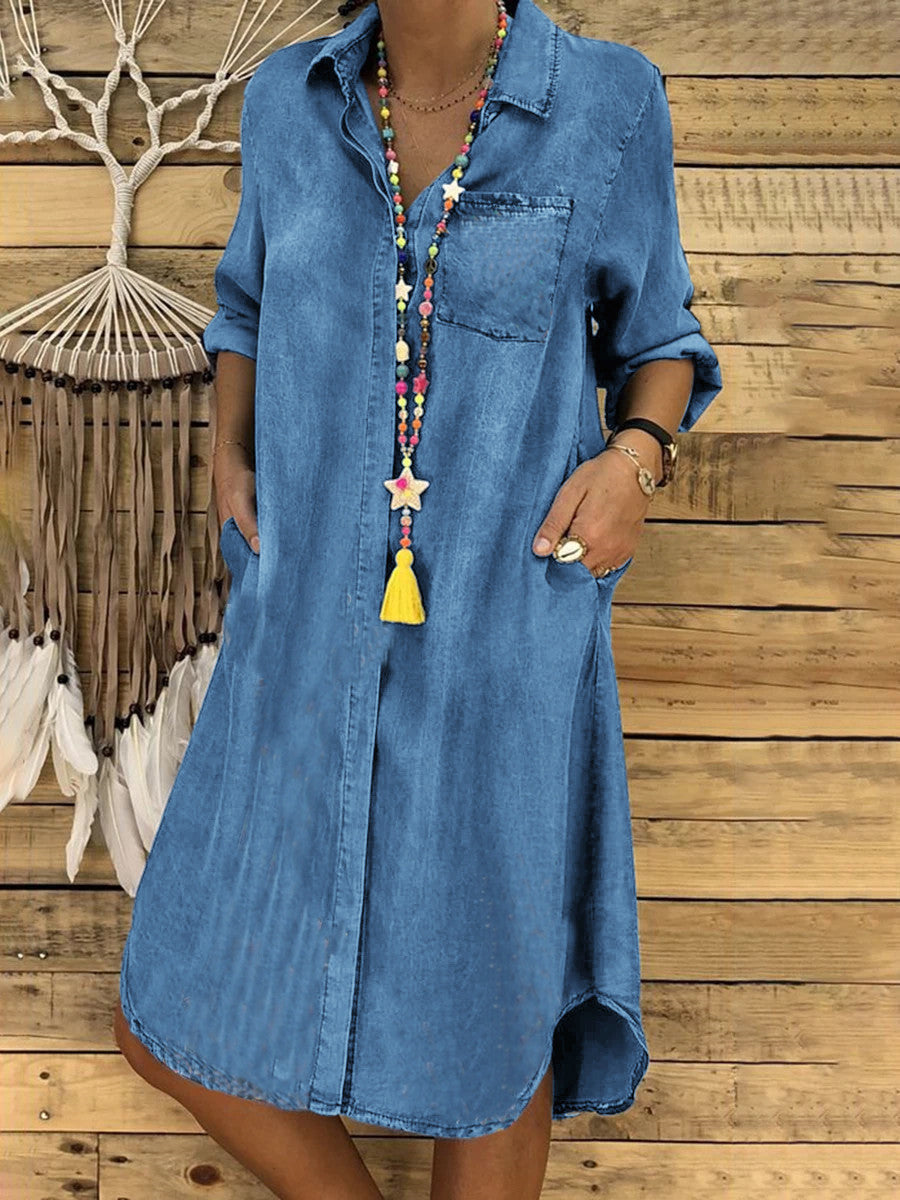 Zara Relaxed Fit Denim Shirt Dress | Women&