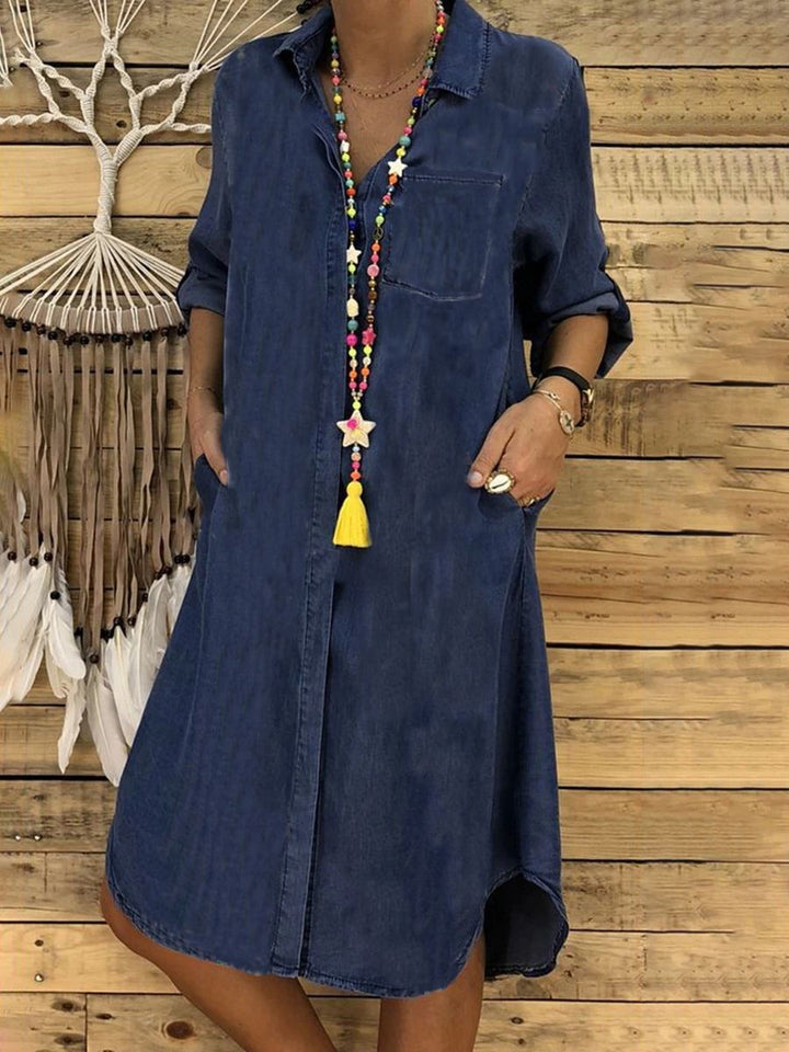 Zara Relaxed Fit Denim Shirt Dress | Women&