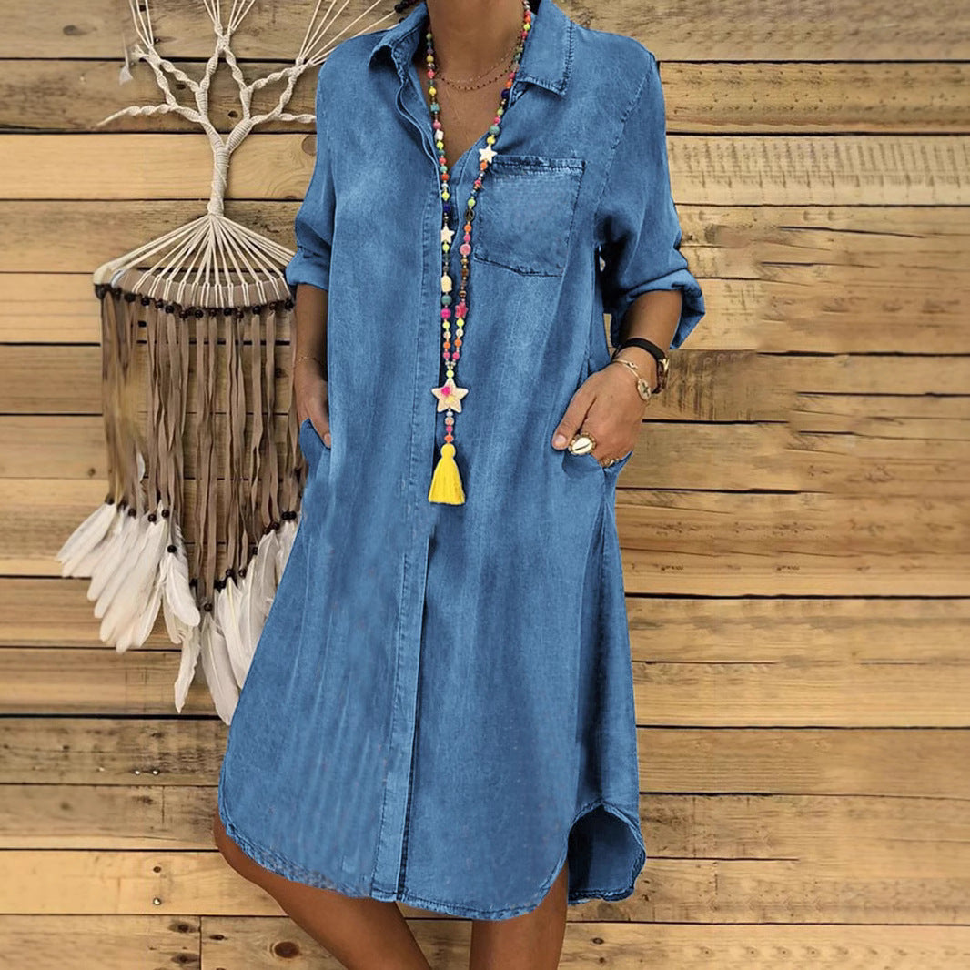 Zara Relaxed Fit Denim Shirt Dress | Women&