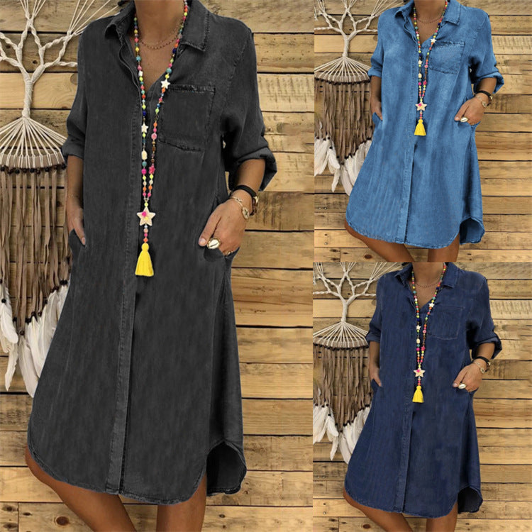 Zara Relaxed Fit Denim Shirt Dress | Women&