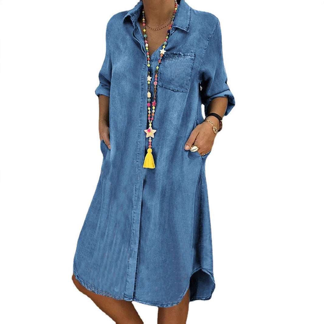 Zara Relaxed Fit Denim Shirt Dress | Women&