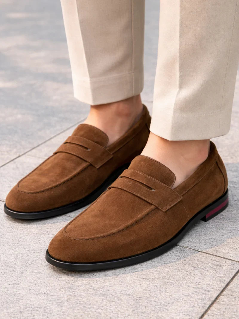 Leichte Wildleder Fahrloafer Herren Slip-On Slipper