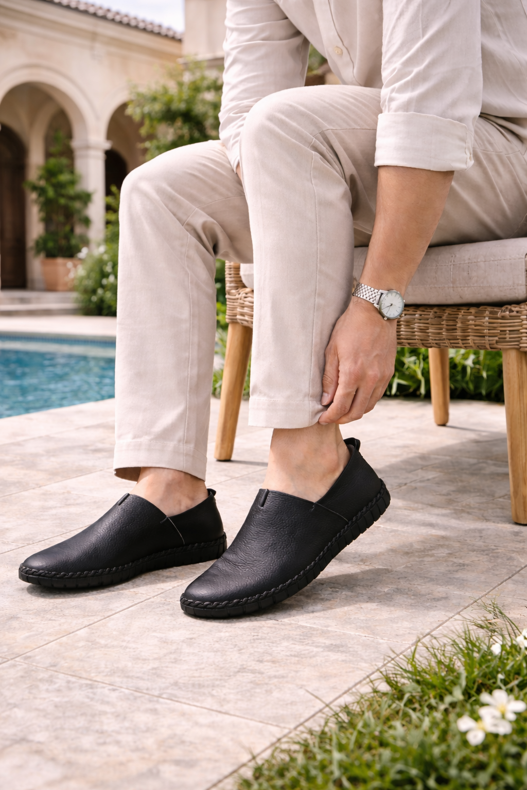Leder Slip-On Loafer Herren Bequeme Slipper Schuhe