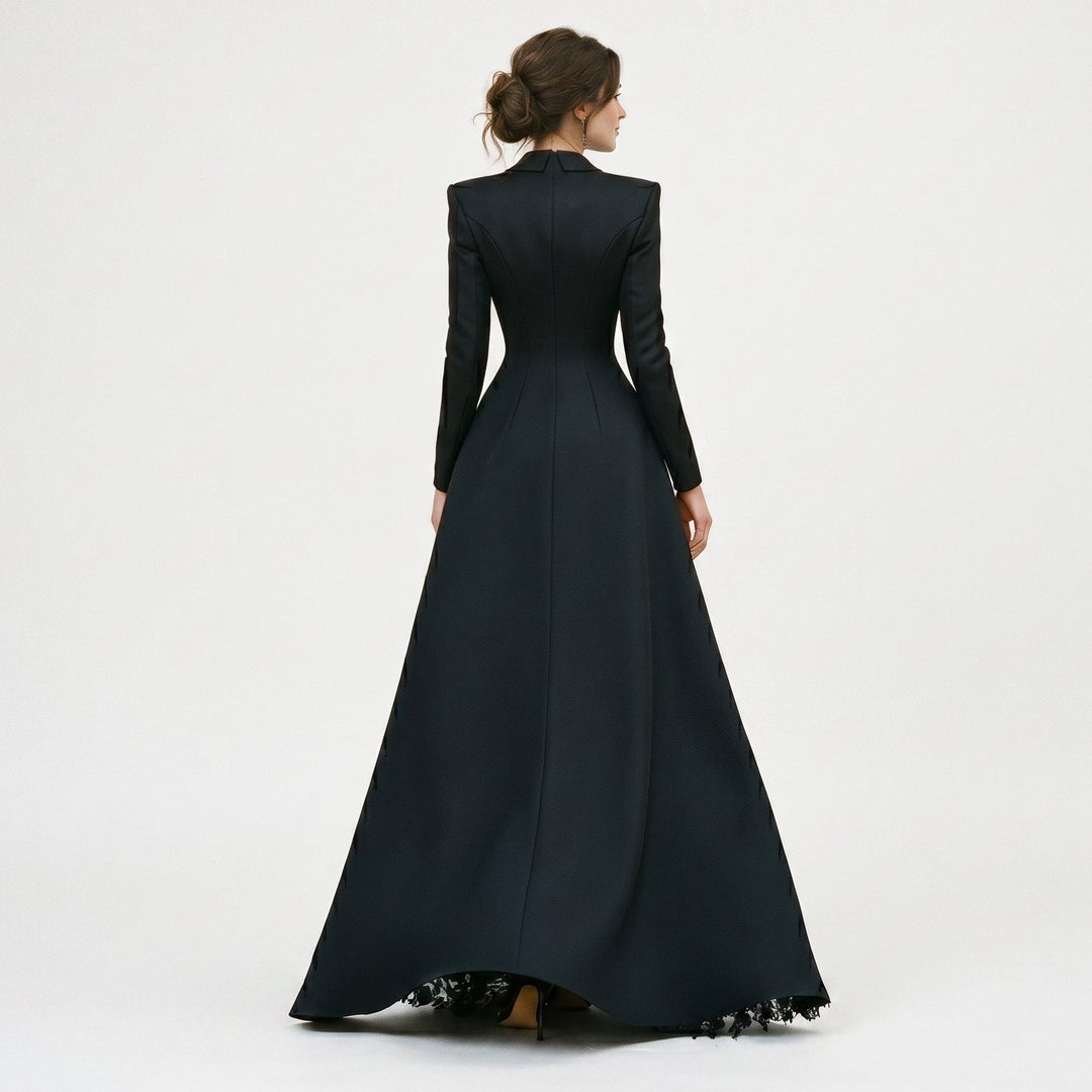 Emma Satin Blazer Lace Gown Set | Women&