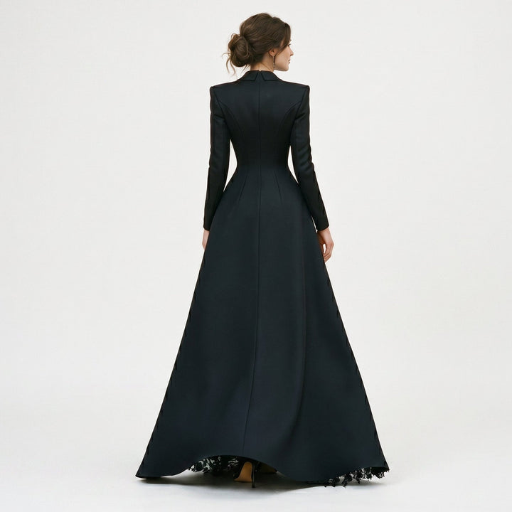 Emma Satin Blazer Lace Gown Set | Women&