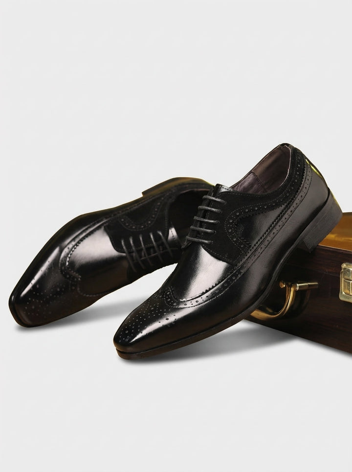 Wingtip Brogue Oxford Herren Hochzeit Anzugschuhe Leder