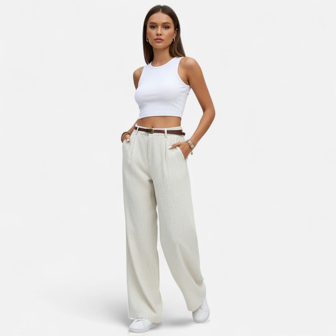 Navacava wide-leg trousers styled — effortless old money dressing