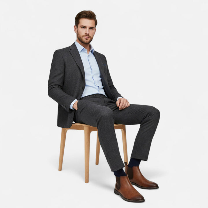 Old Money Lederstiefel Herren Elegante Stiefeletten