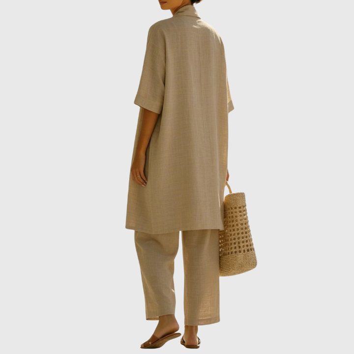 Olivia Linen-Cotton Three-Piece Set | Women&