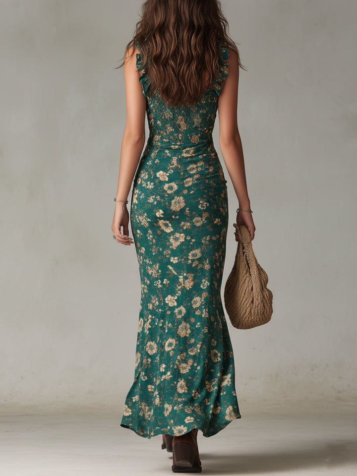 Katharina Bohemian Ruffle Sleeve Maxi Dress | Women&