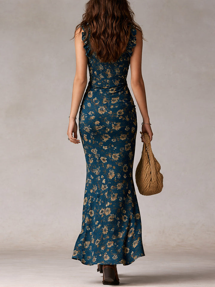 Katharina Bohemian Ruffle Sleeve Maxi Dress | Women&