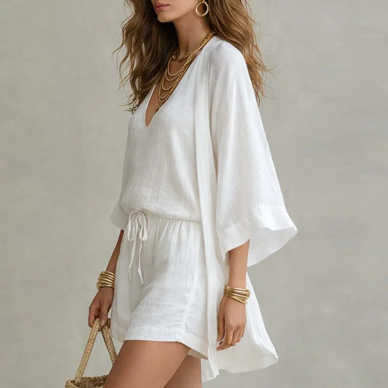 Amelia Linen Three-Piece Set | Women&