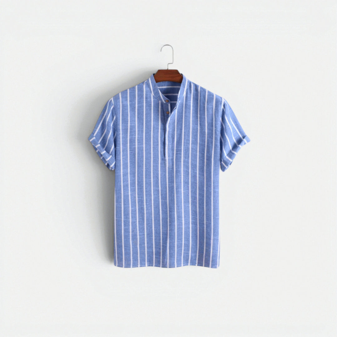 Leichtes Leinenhemd Herren Sommer Button-Down Hemd
