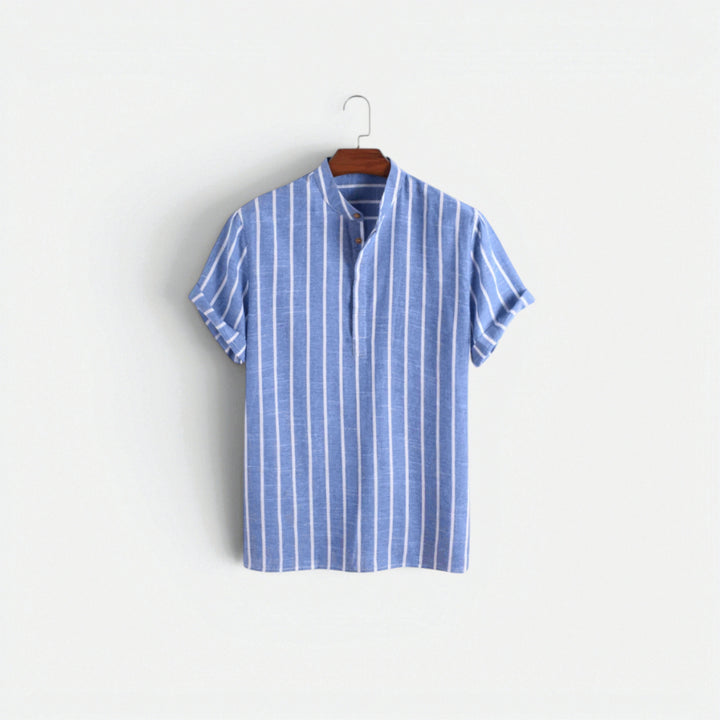 Leichtes Leinenhemd Herren Sommer Button-Down Hemd