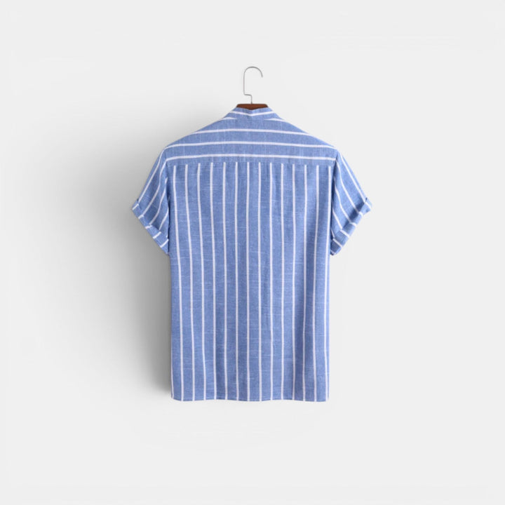 Leichtes Leinenhemd Herren Sommer Button-Down Hemd