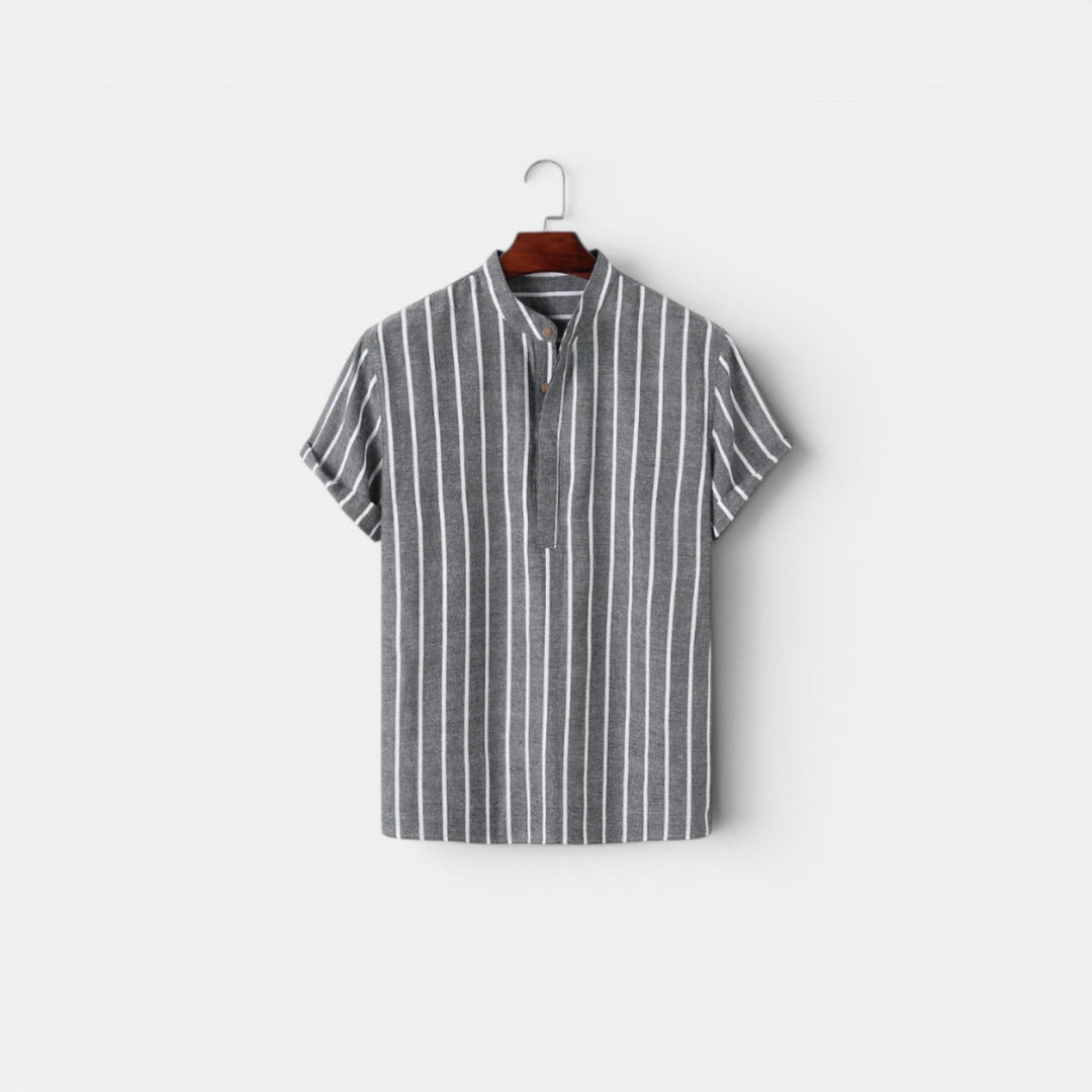 Leichtes Leinenhemd Herren Sommer Button-Down Hemd