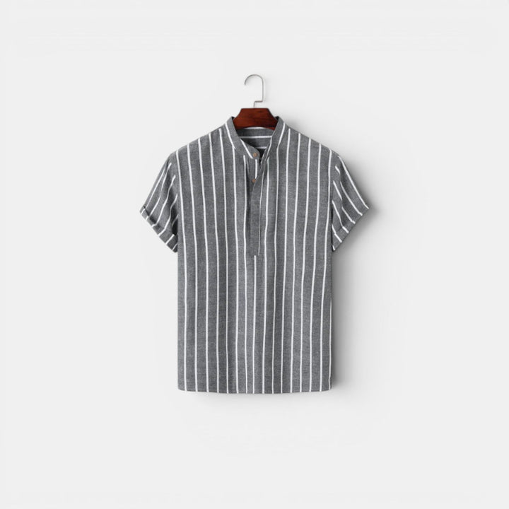 Leichtes Leinenhemd Herren Sommer Button-Down Hemd