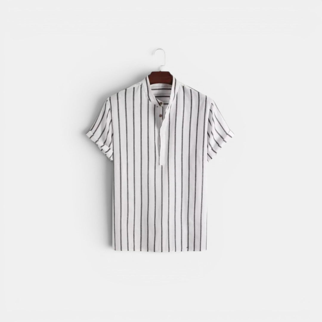Leichtes Leinenhemd Herren Sommer Button-Down Hemd