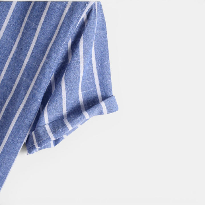 Leichtes Leinenhemd Herren Sommer Button-Down Hemd