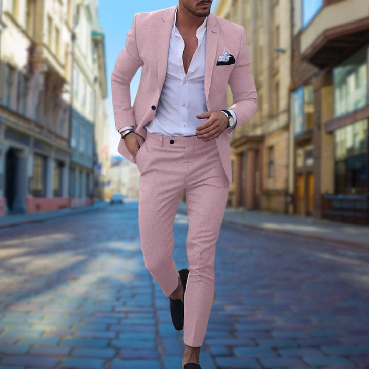 Slim-Fit Anzug Herren Tailliert Business Formal Elegant