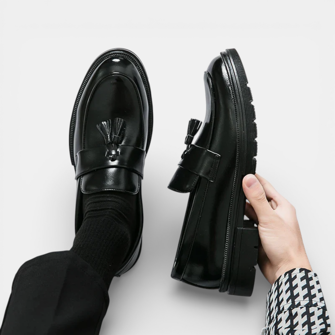 Elegante Komfort Loafer Herren Bequeme Slipper Leder