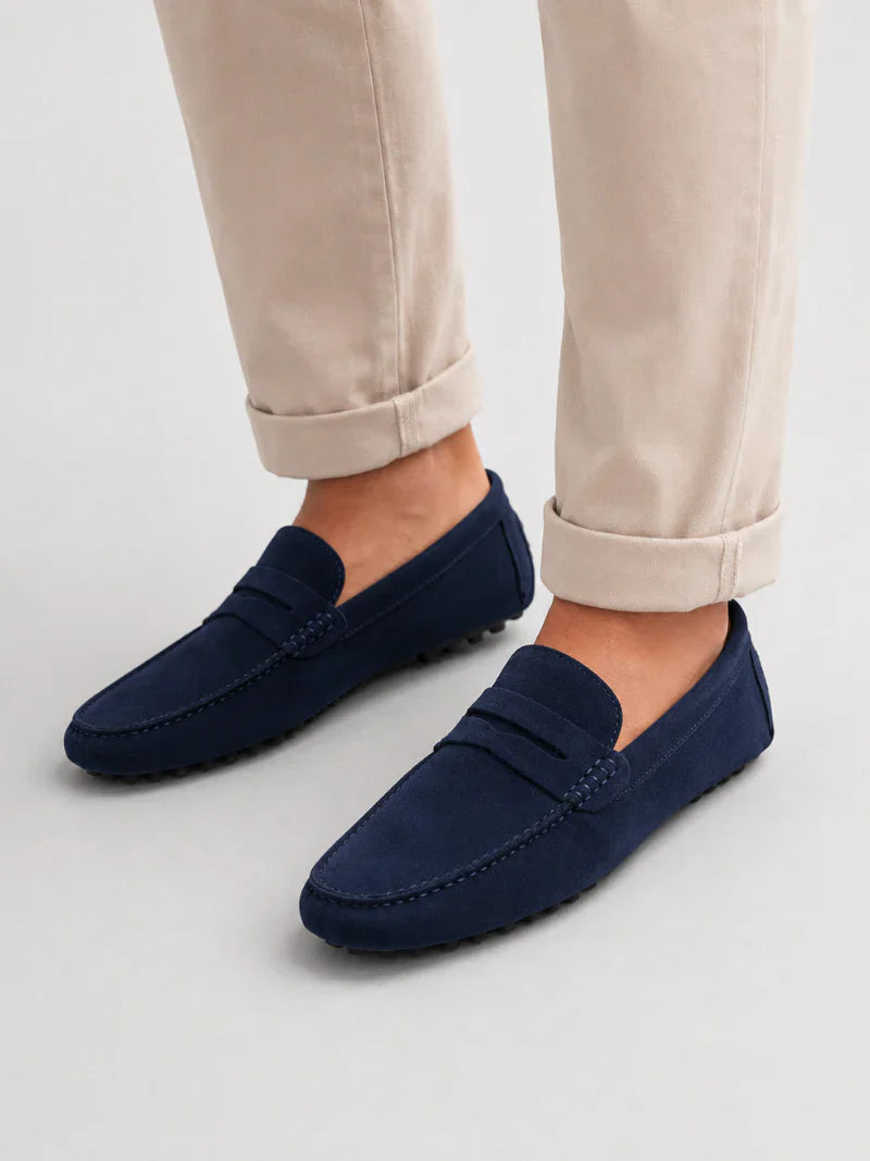 Klassische Wildleder Penny Loafer Herren Slip-On