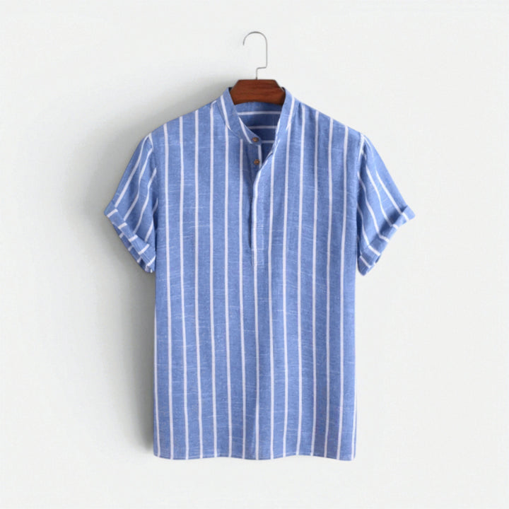 Leichtes Leinenhemd Herren Sommer Button-Down Hemd