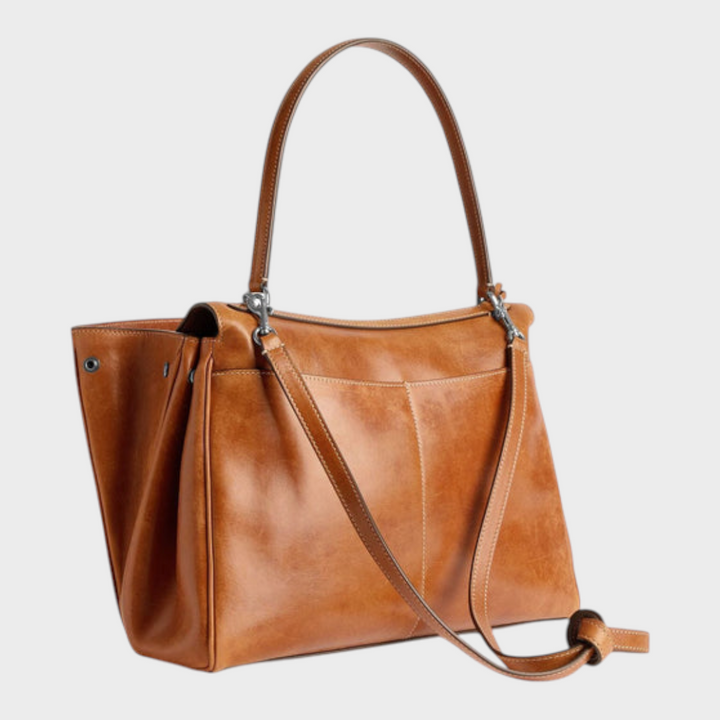 Libby Minimalist Genuine Leather Handbag | Women&
