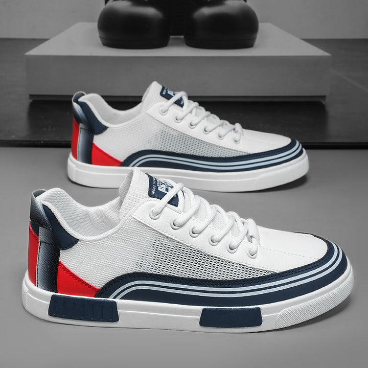 Low-Top Mesh Sneaker Herren Schnürschuhe Sport Casual