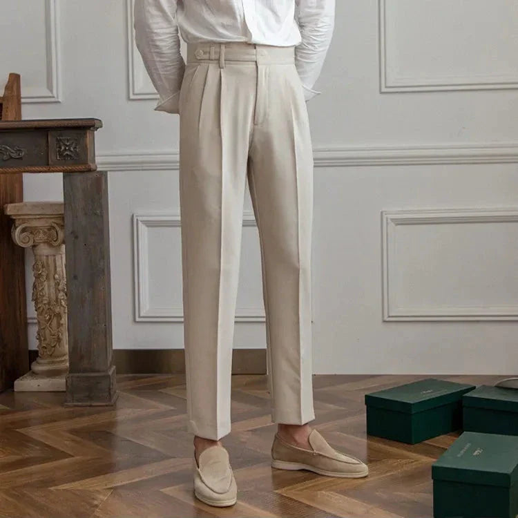 Gerade Stoffhose Herren Anzughose Elegant Business Hose