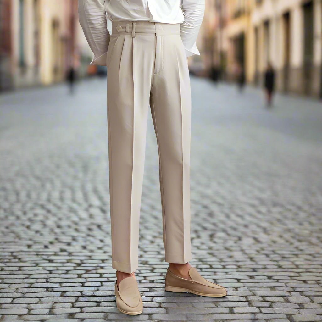 Gerade Stoffhose Herren Anzughose Elegant Business Hose