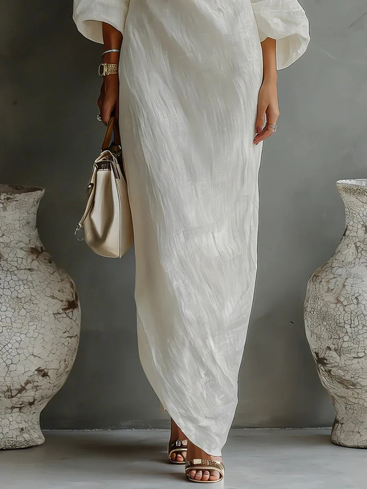 Daisy One Shoulder Linen Dress | Women&