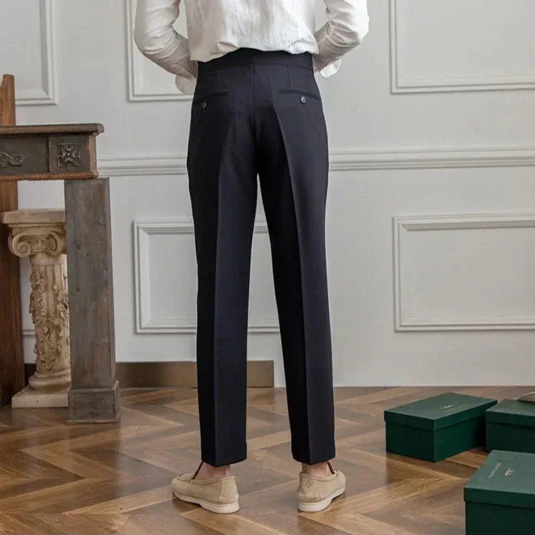 Gerade Stoffhose Herren Anzughose Elegant Business Hose