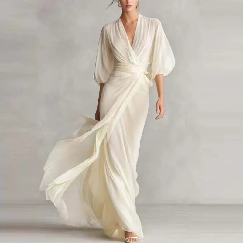 Vanessa Chiffon Wrap Maxi Dress | Women&