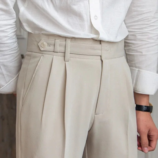 Gerade Stoffhose Herren Anzughose Elegant Business Hose