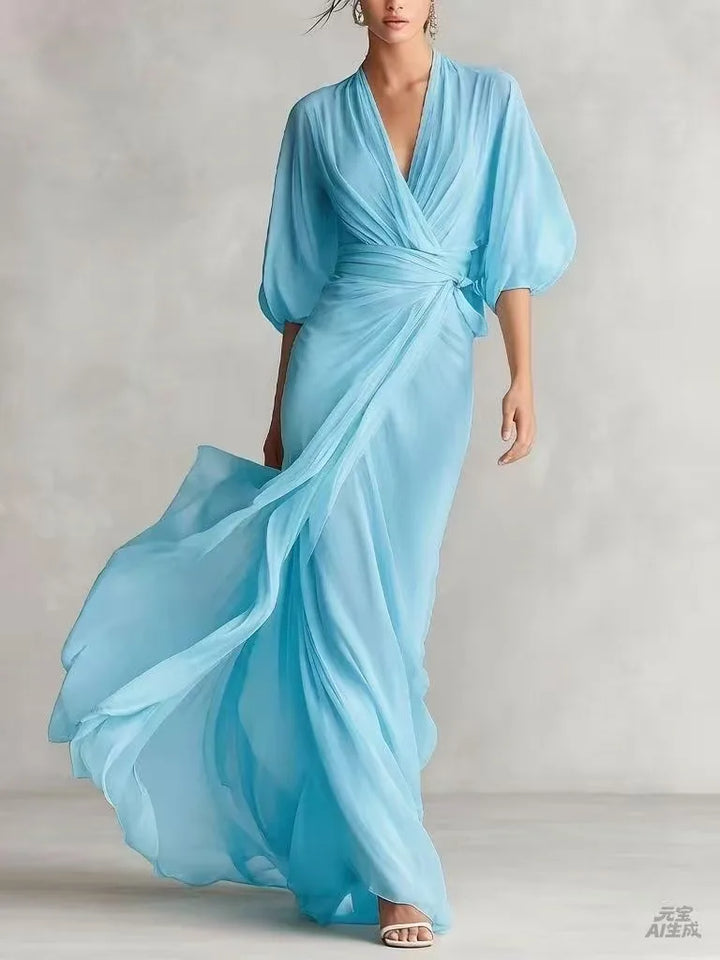 Vanessa Chiffon Wrap Maxi Dress | Women&