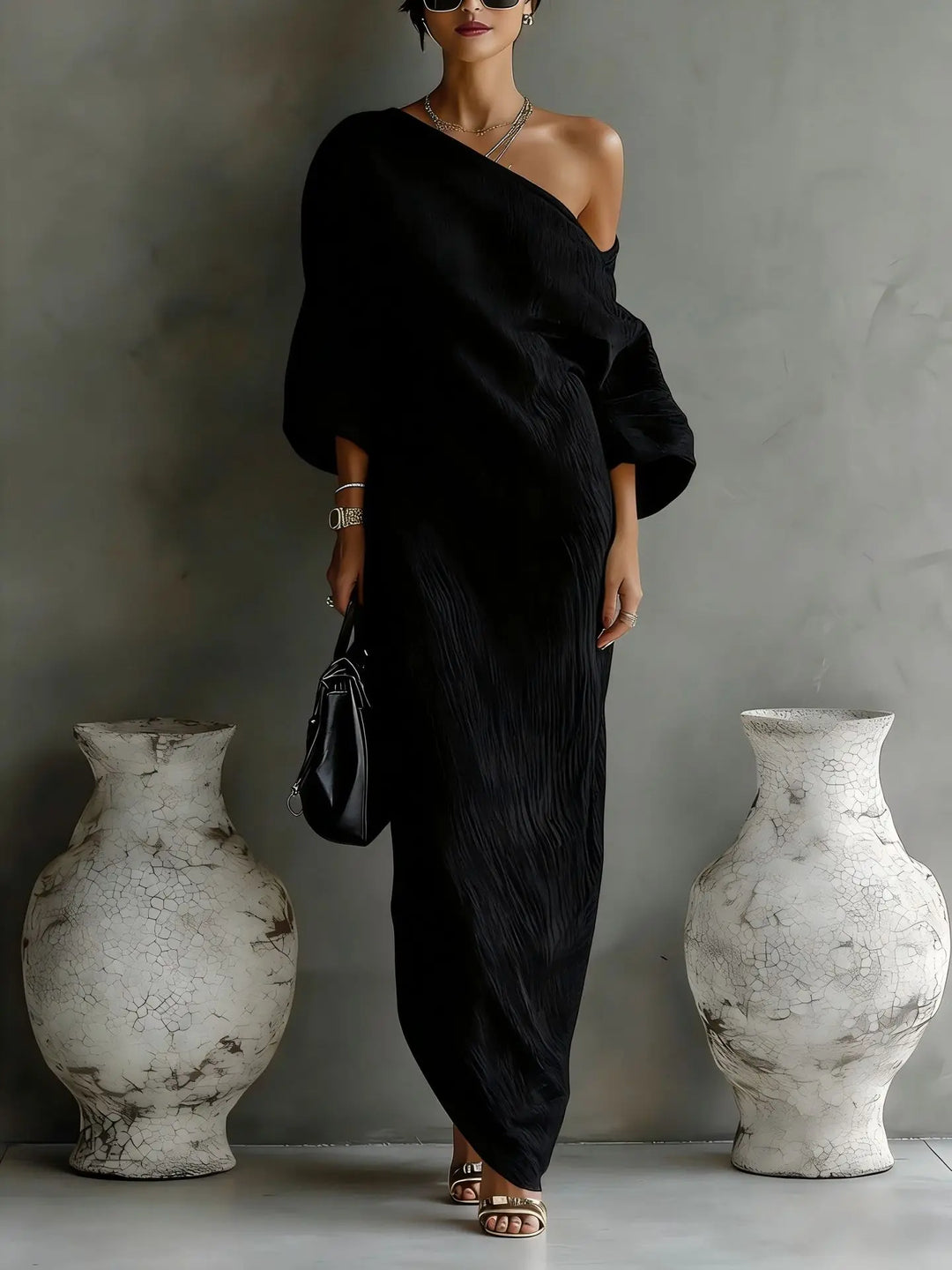 Daisy One Shoulder Linen Dress | Women&
